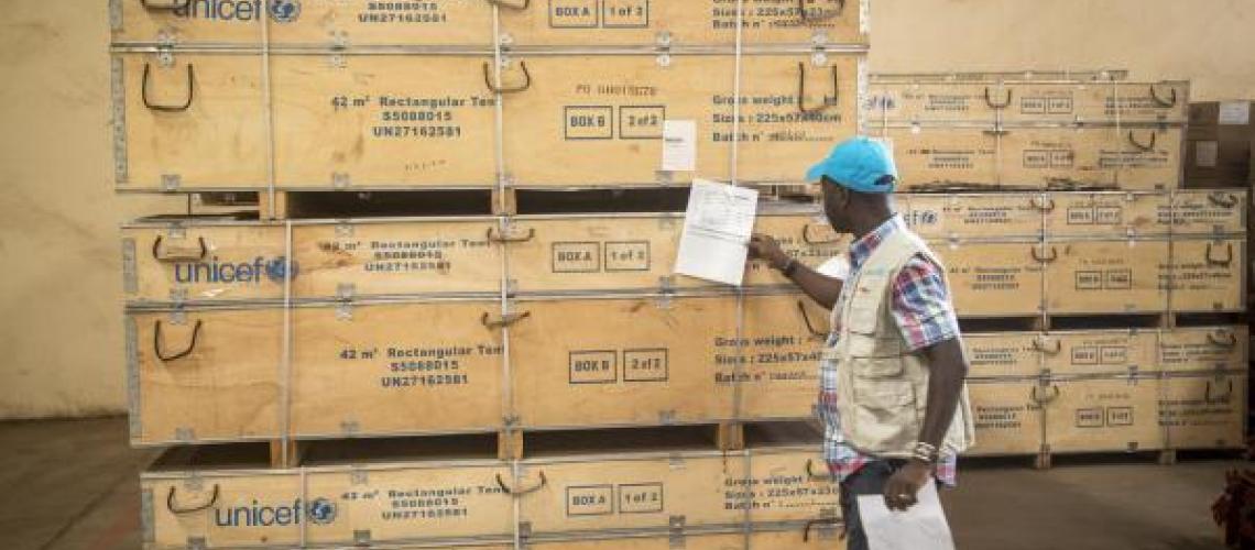 Man organising a shipment